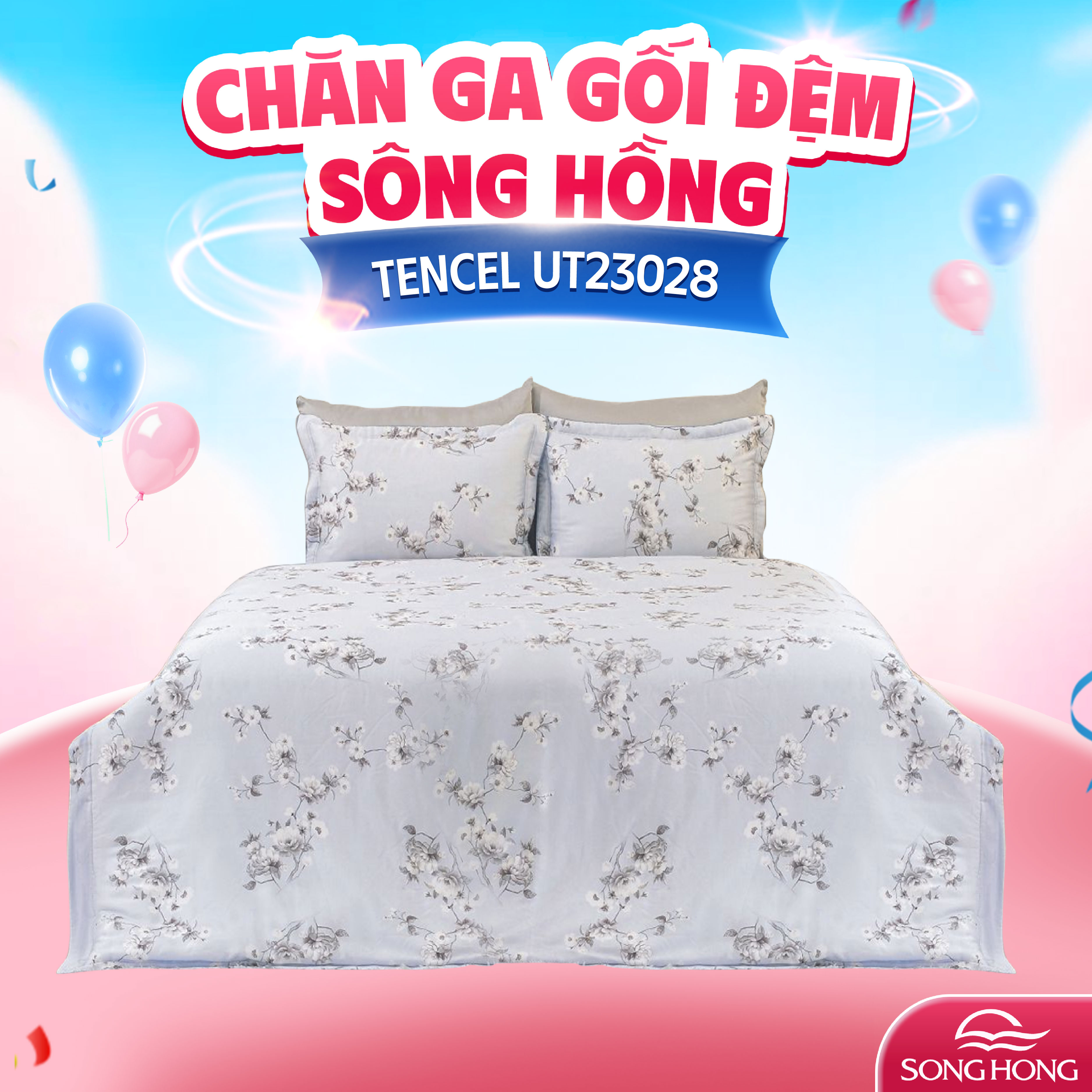 Chăn ga gối sông hồng cao cấp Urban UT23028 200x220 ga rèm