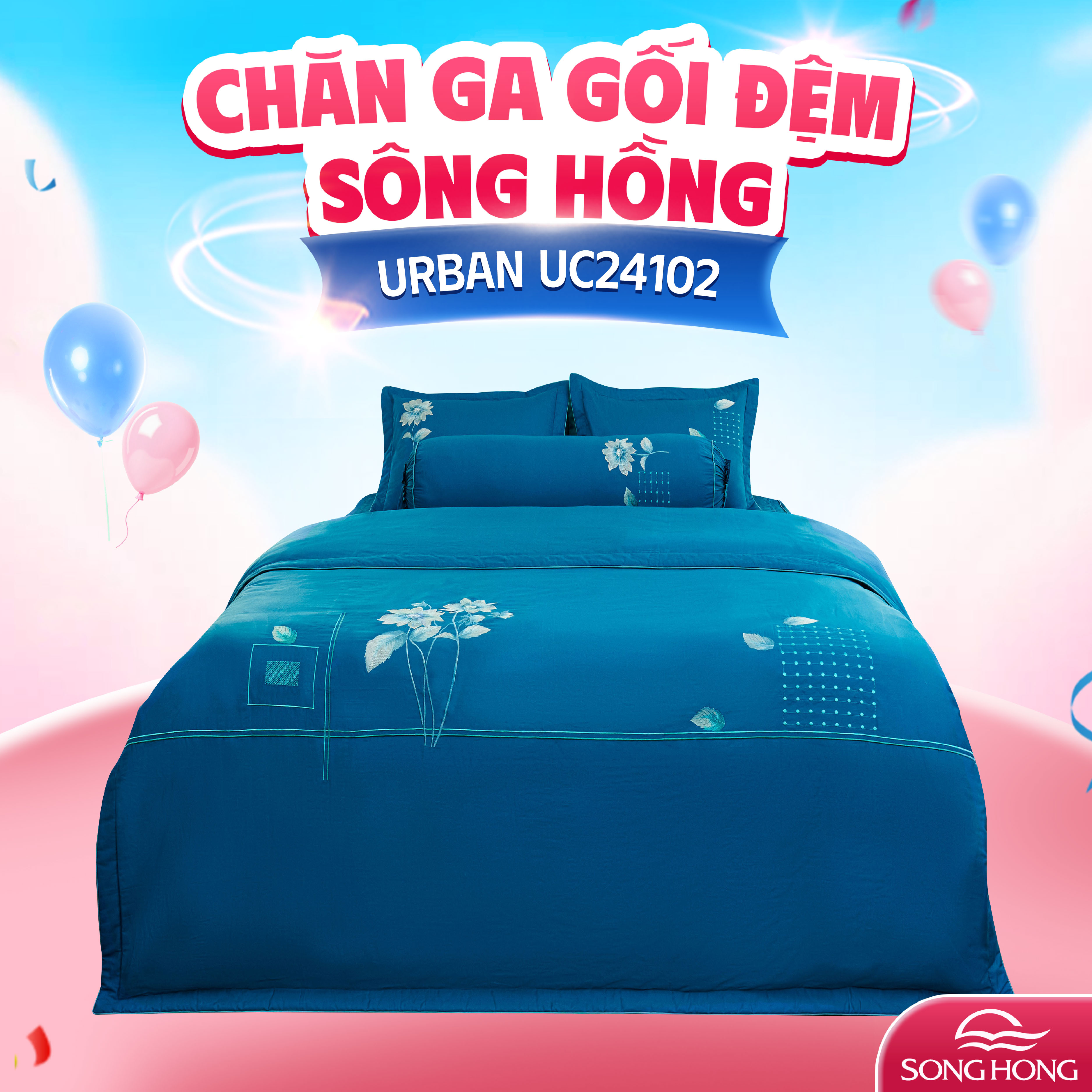 Chăn ga gối sông hồng cao cấp Urban UC24102