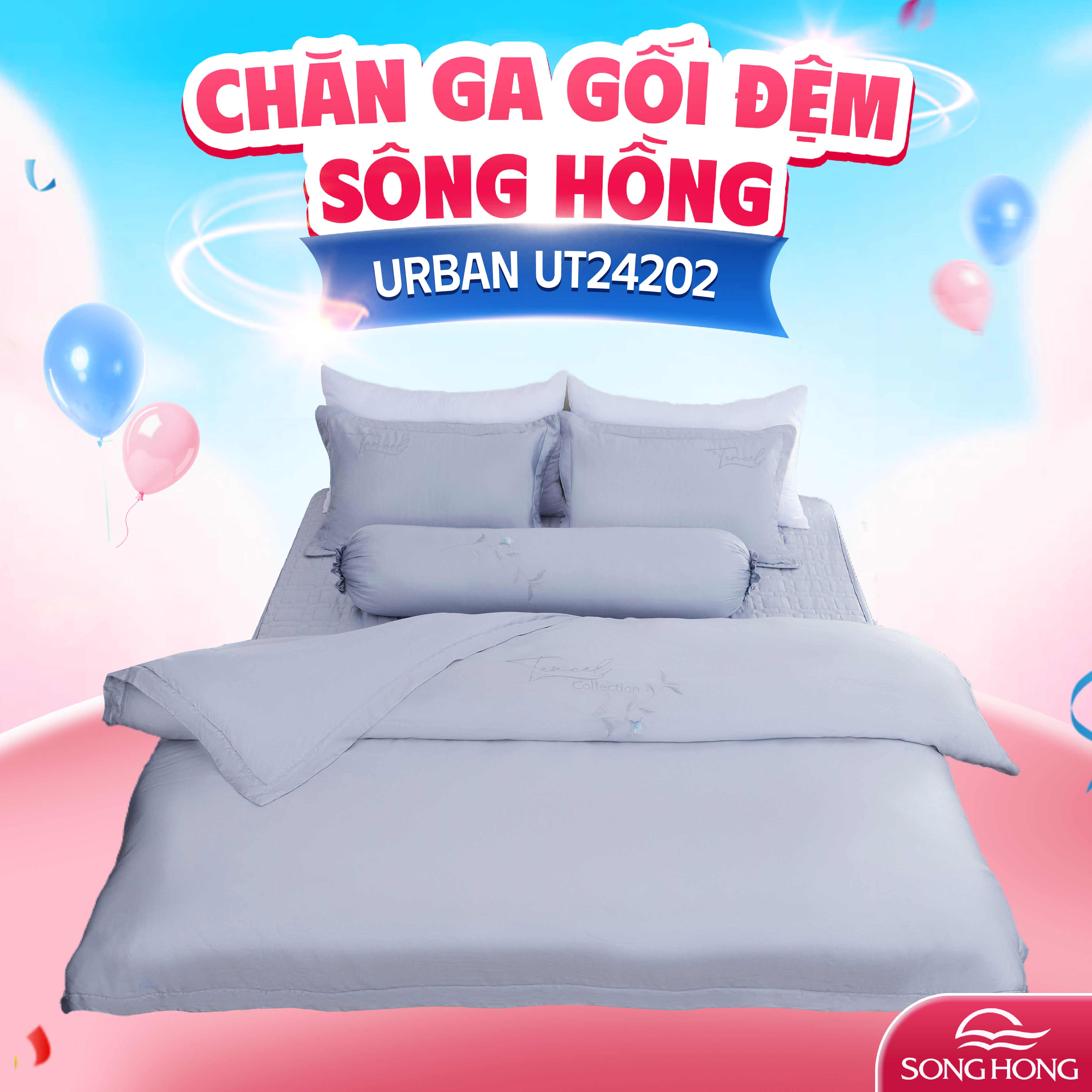 Chăn ga gối sông hồng cao cấp Urban UT24202