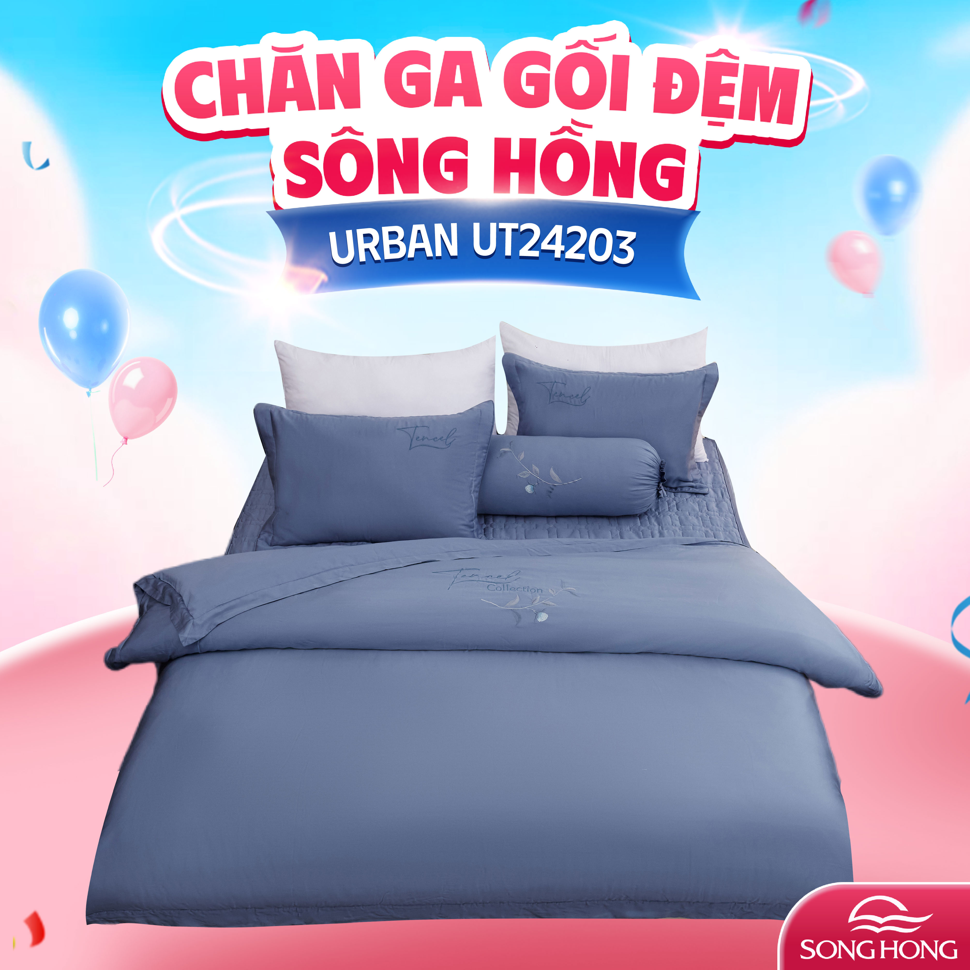 Chăn ga gối sông hồng cao cấp Urban UT24203