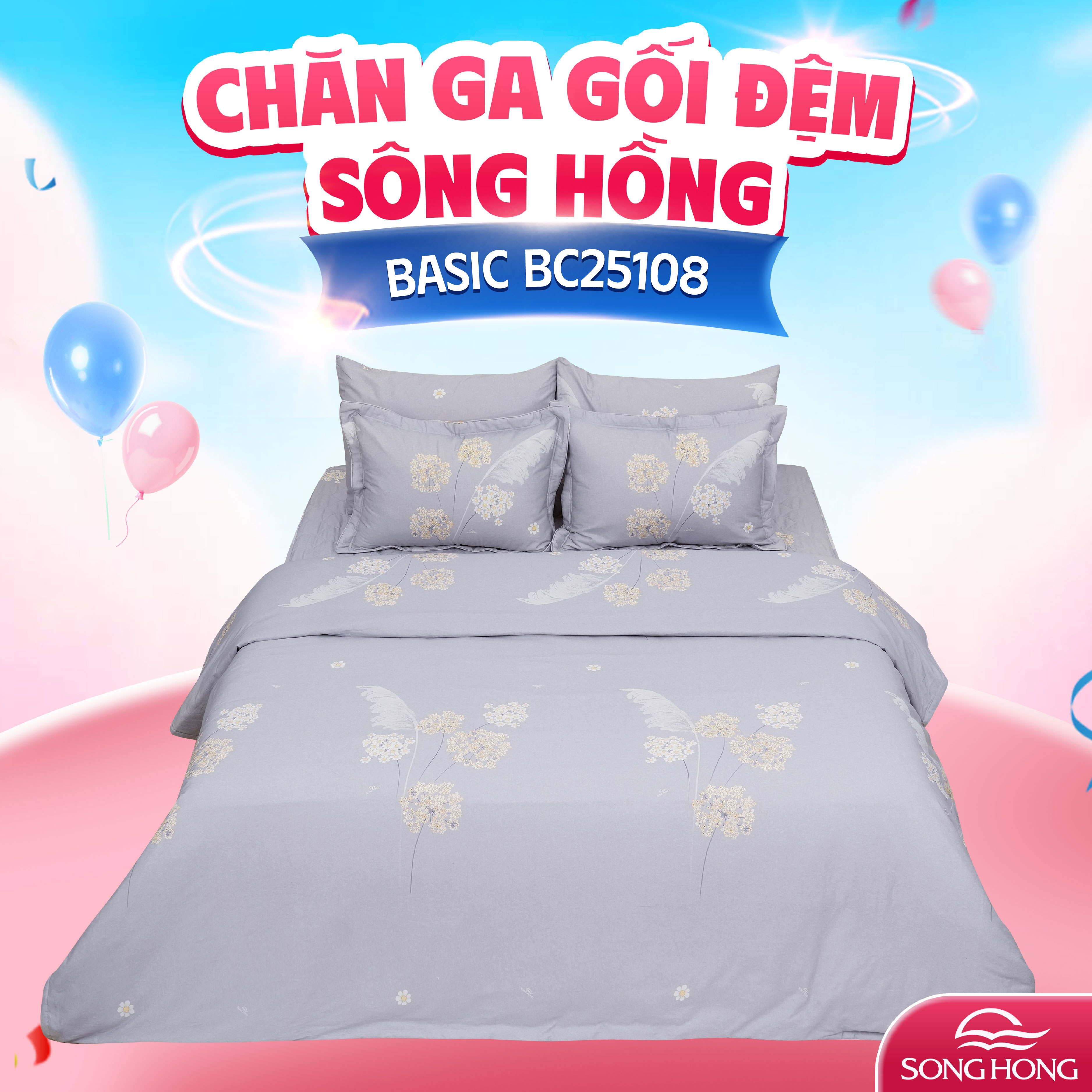 Vỏ chăn xuân thu Sông Hồng basic BC25108