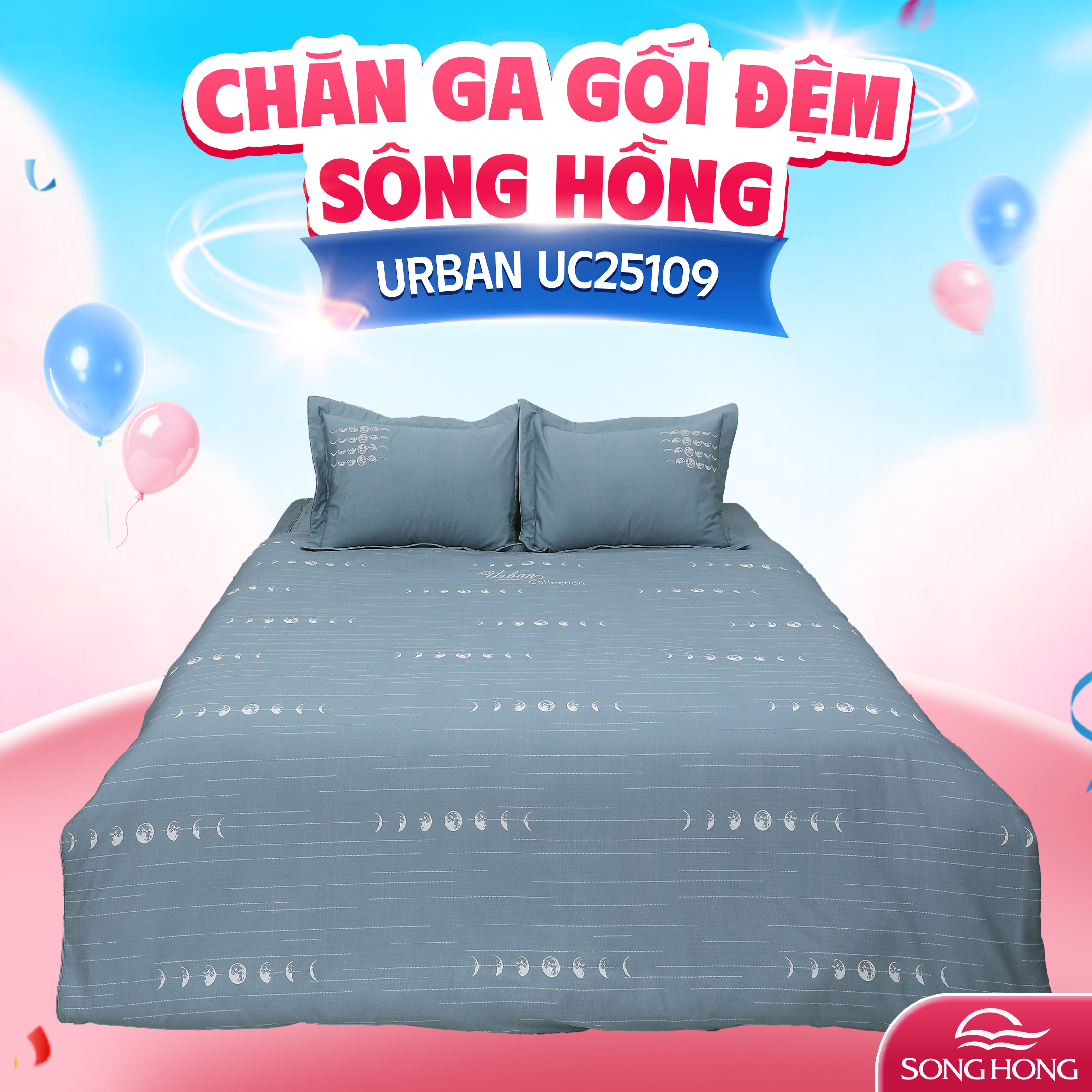Chăn ga gối sông hồng cao cấp Urban UC25109