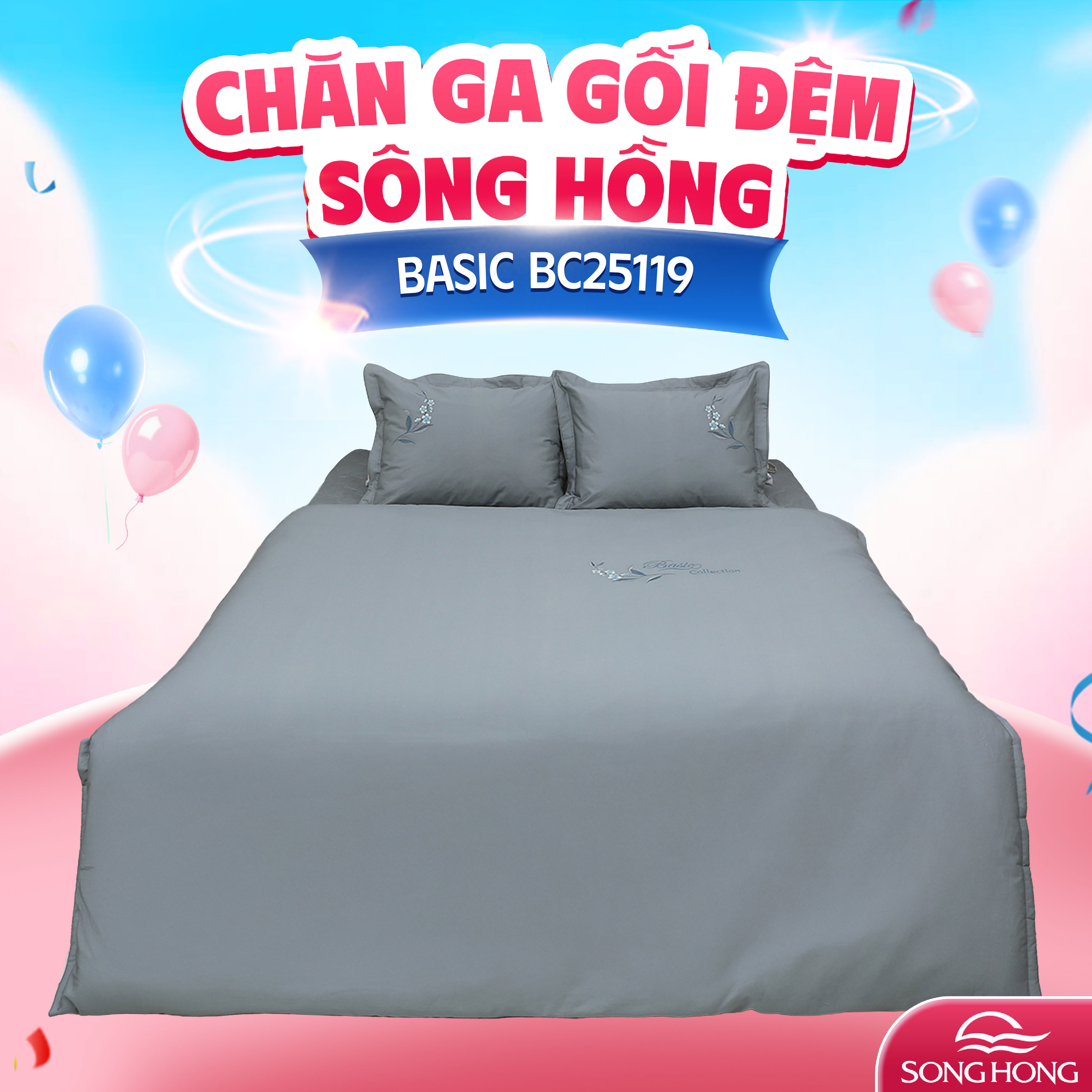 Vỏ chăn xuân thu Sông Hồng basic BC25119