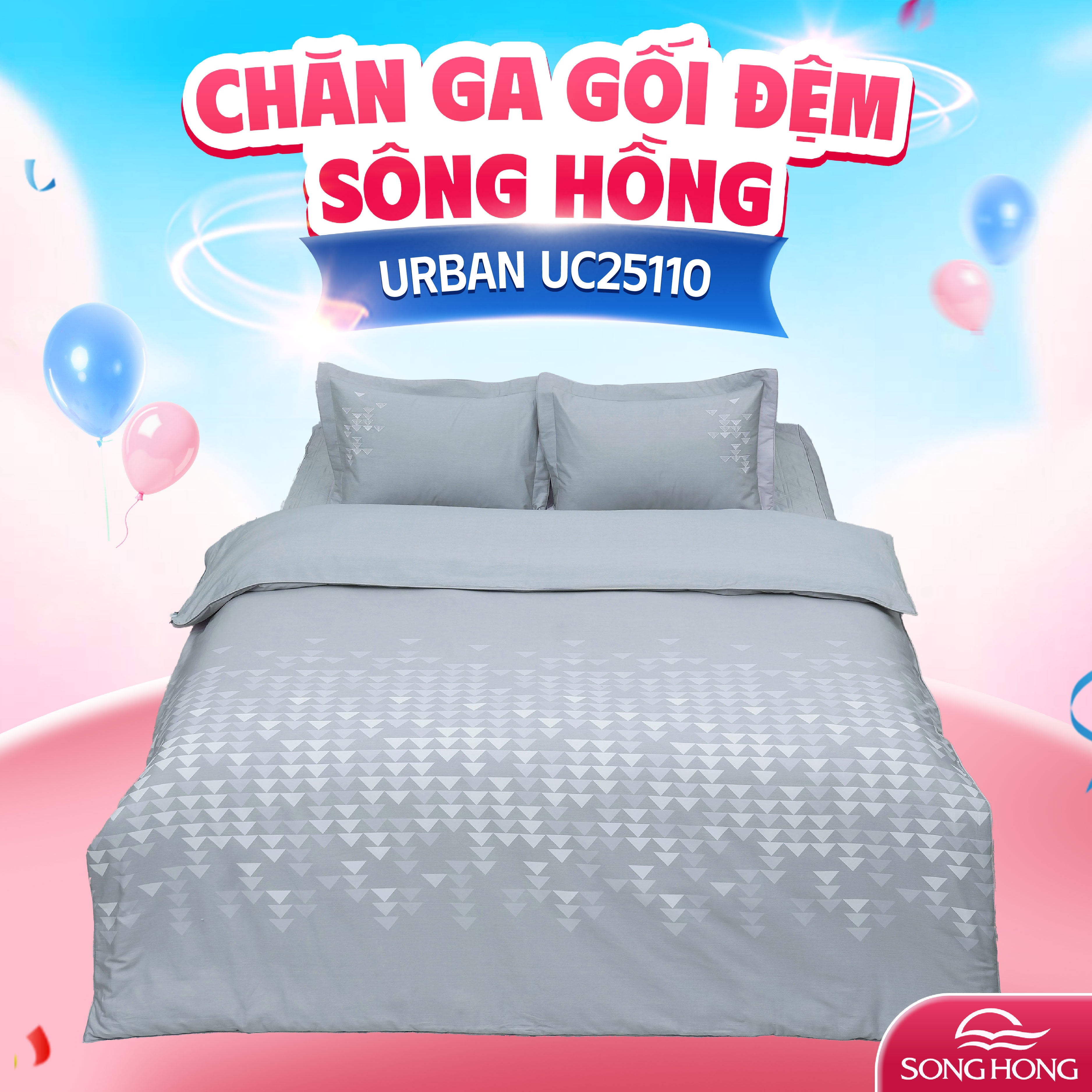 Chăn ga gối sông hồng cao cấp Urban UC25110