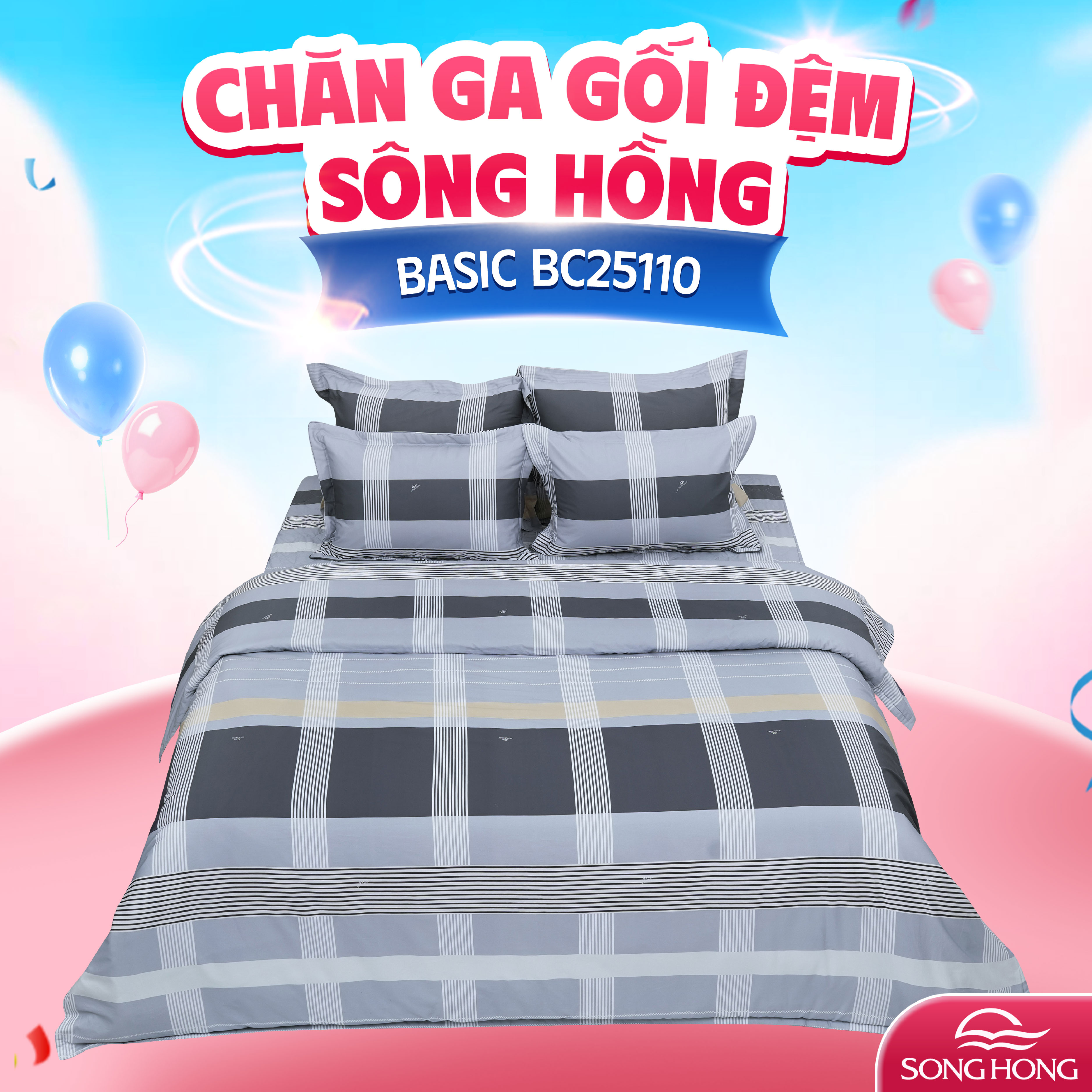 Vỏ chăn xuân thu Sông Hồng basic BC25110