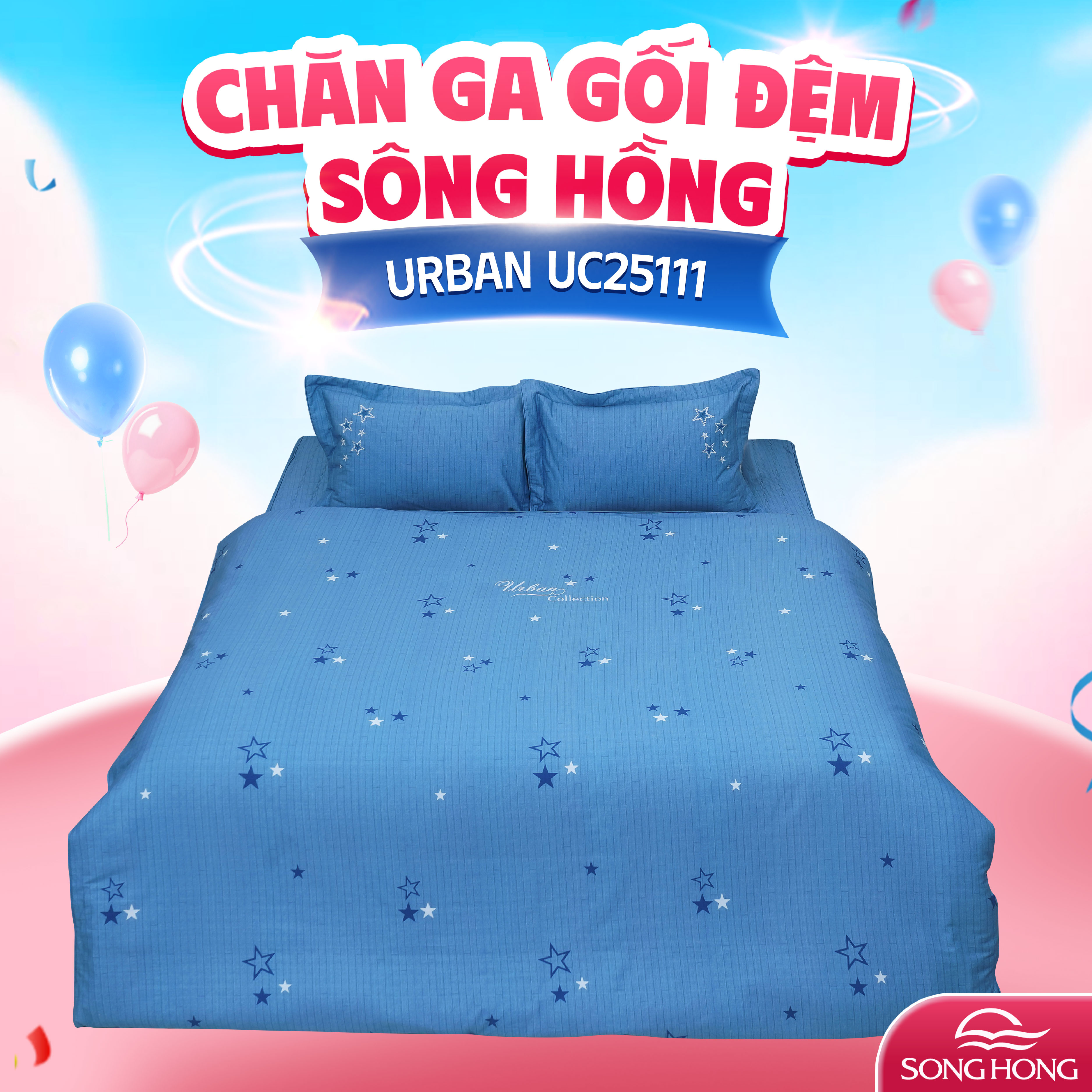 Chăn ga gối sông hồng cao cấp Urban UC25111
