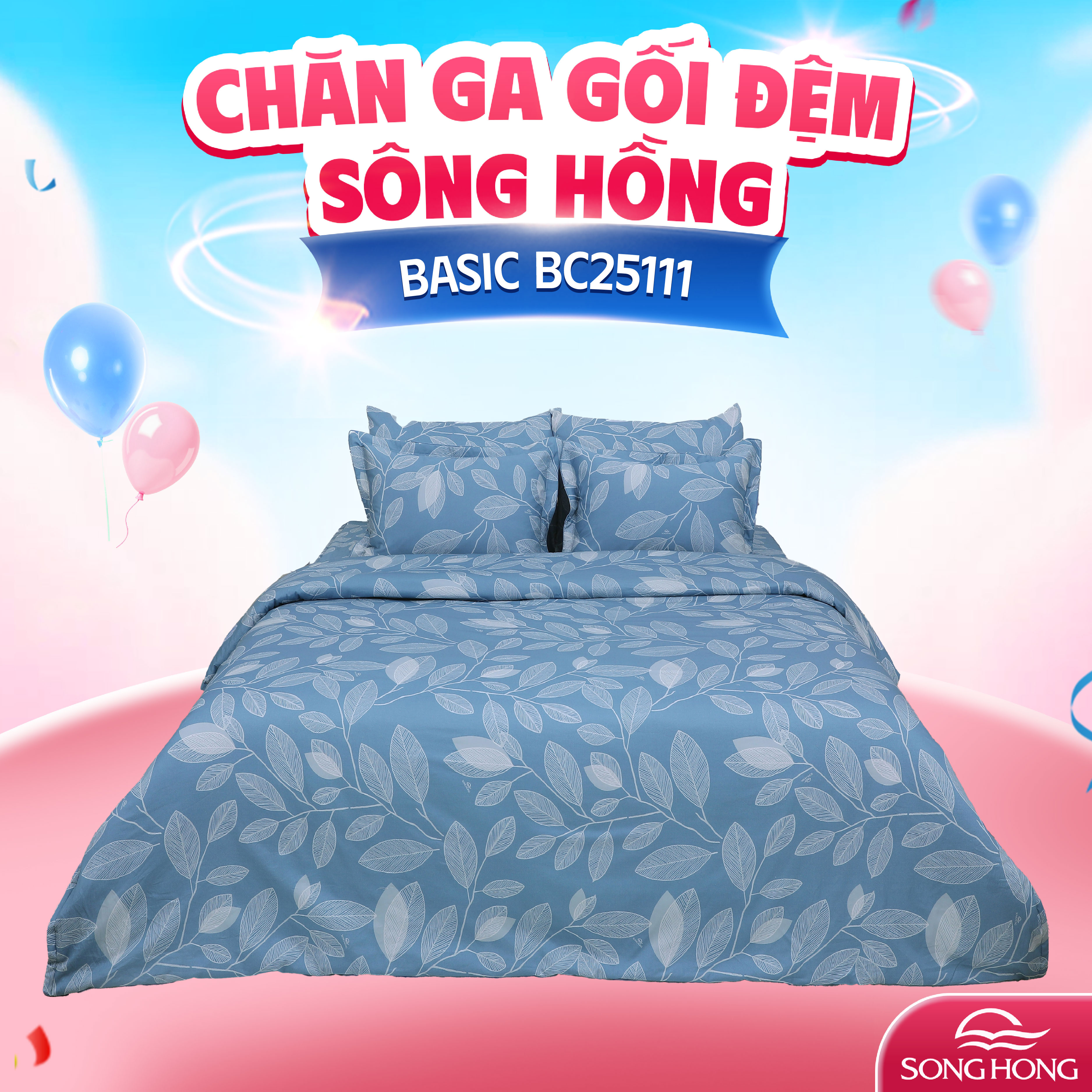 Vỏ chăn xuân thu Sông Hồng basic BC25111