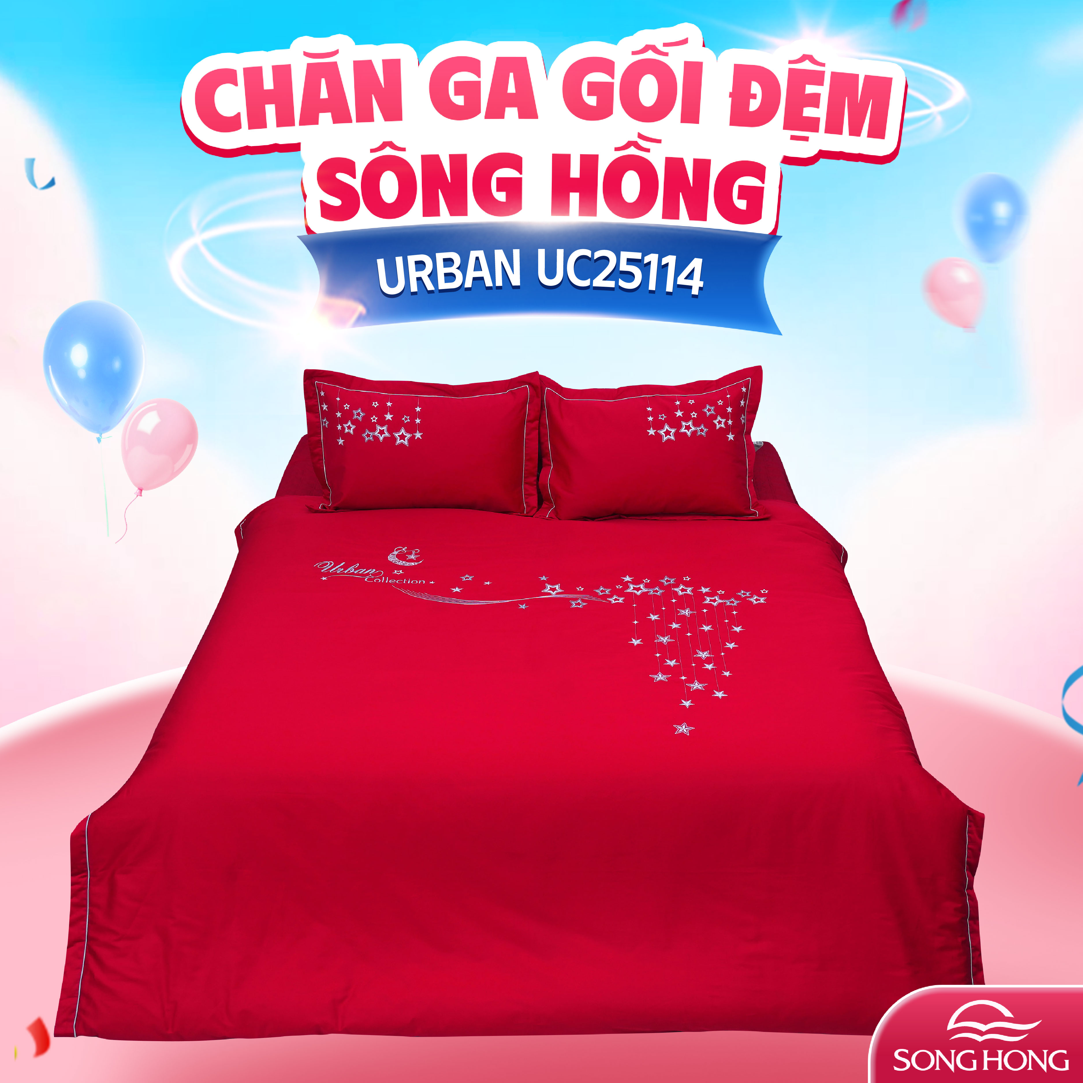 Chăn ga gối sông hồng cao cấp Urban UC25114