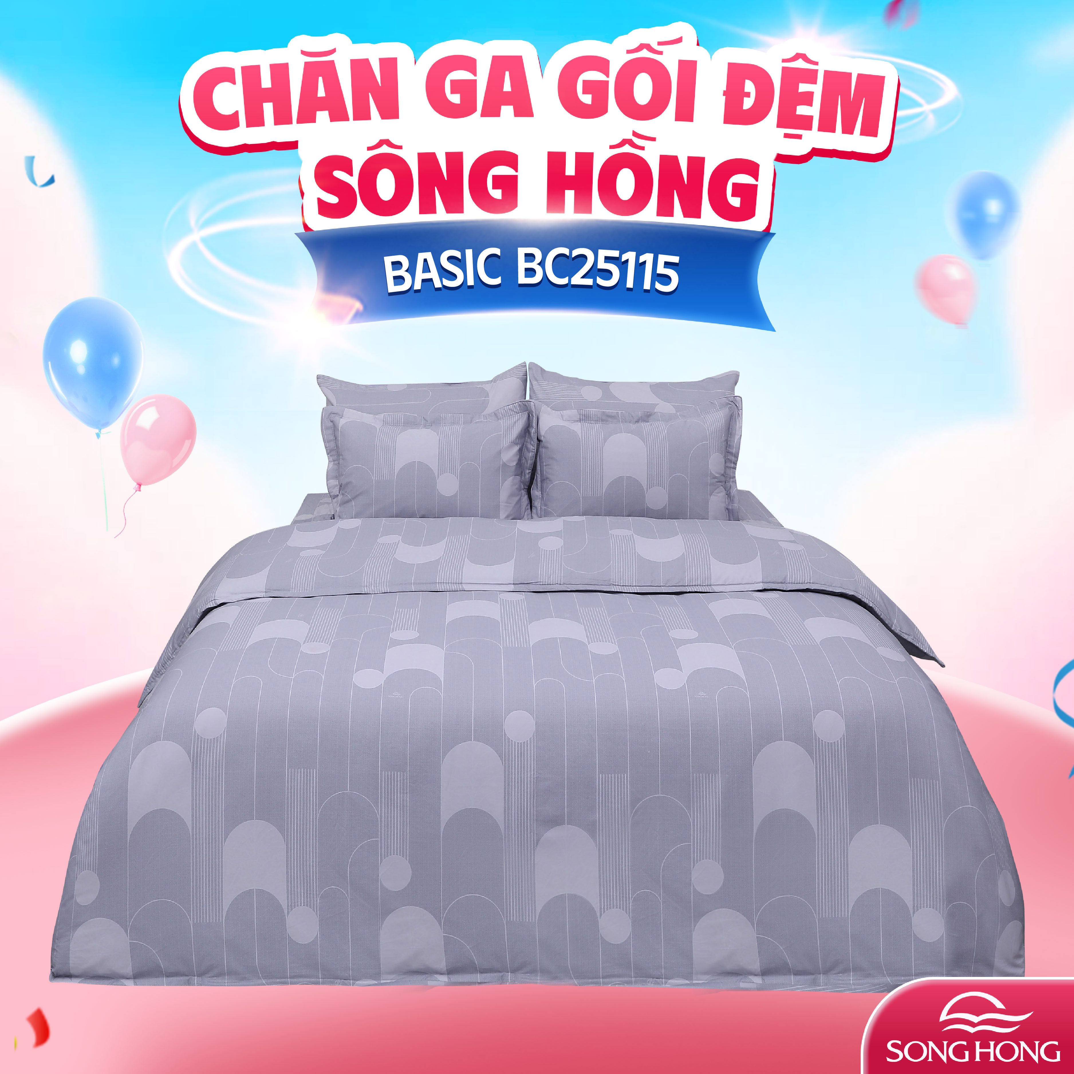 Vỏ chăn xuân thu Sông Hồng basic BC25115