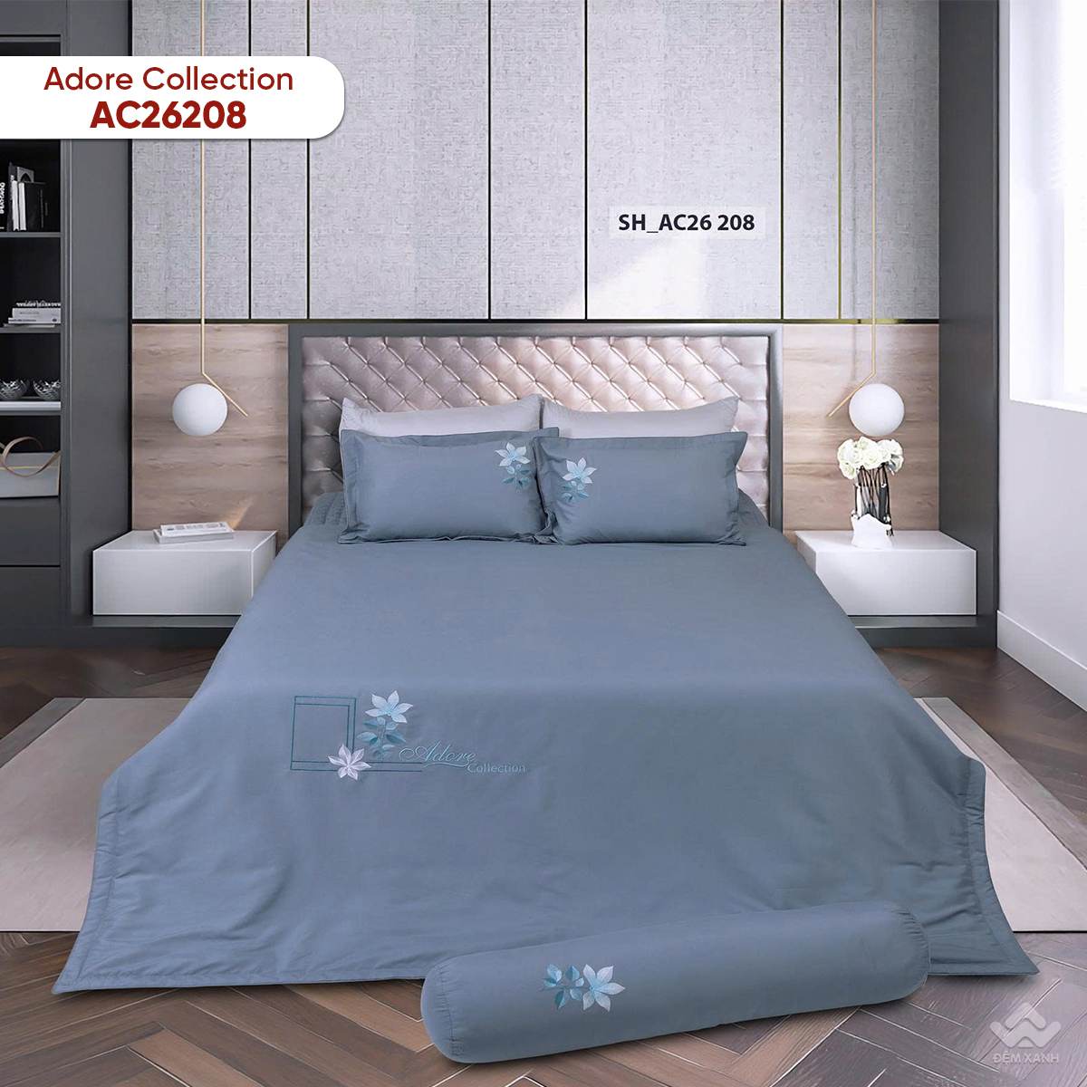 Chăn ga gối Sông Hồng Adore AC26208