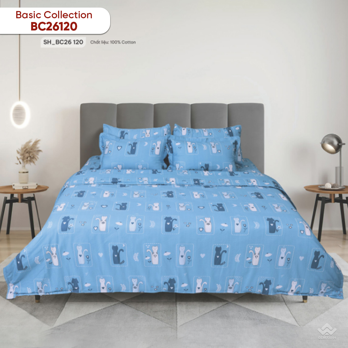 Vỏ chăn xuân thu Sông Hồng basic cotton BC26120