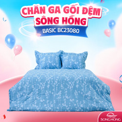 Vỏ chăn xuân thu Sông Hồng basic cotton BC23080