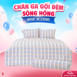Vỏ chăn xuân thu Sông Hồng basic cotton BC23085