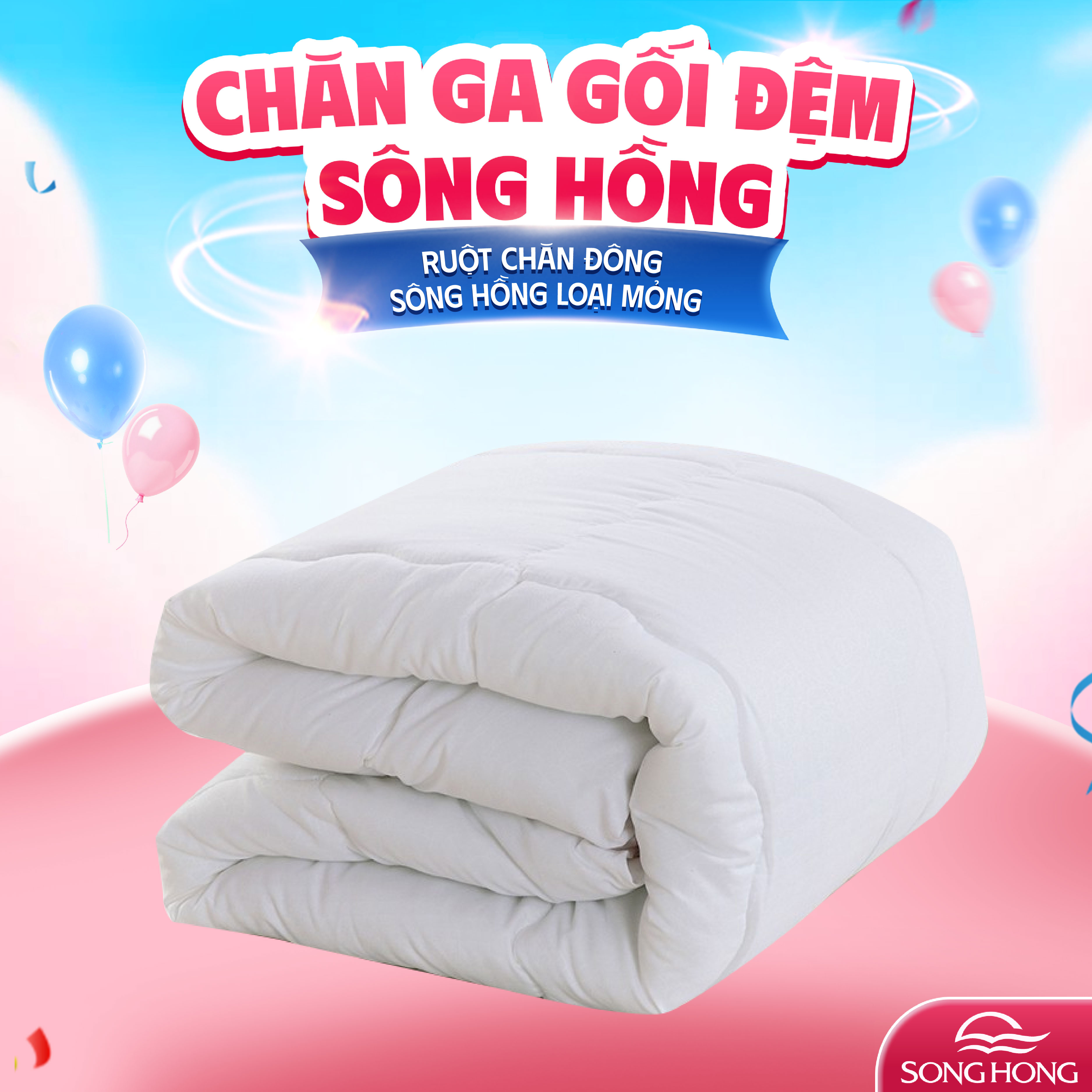 Ruột chăn đông Sông Hồng loại mỏng