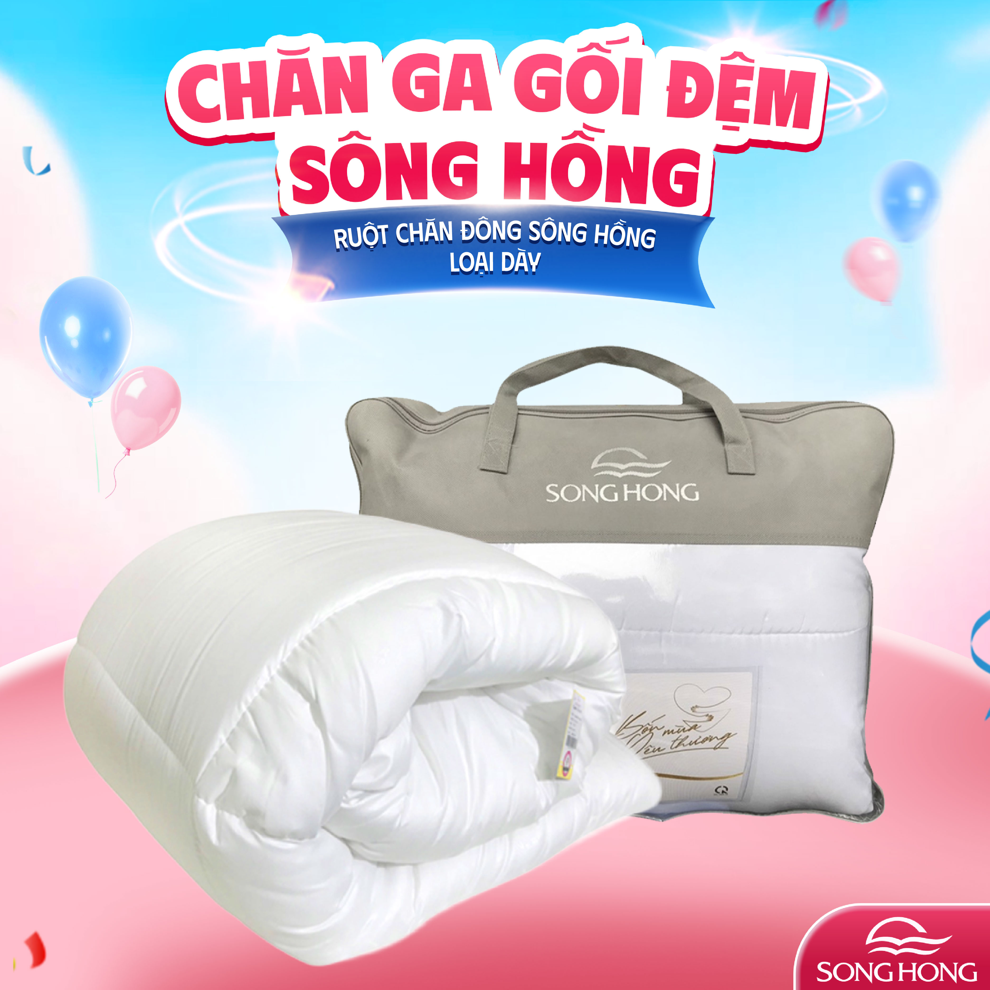 Ruột chăn đông Sông Hồng loại dày