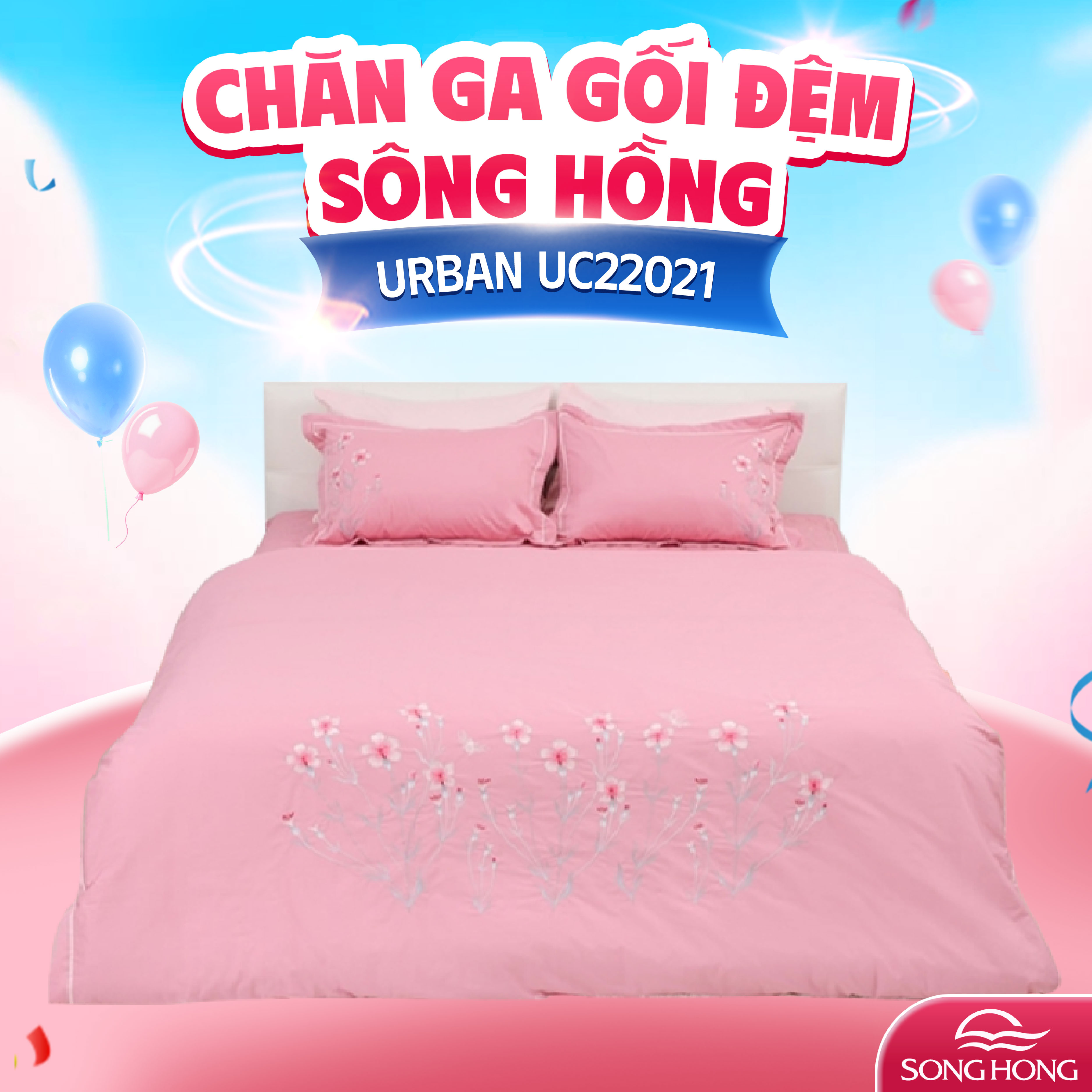 Chăn ga gối sông hồng cao cấp Urban UC22021 