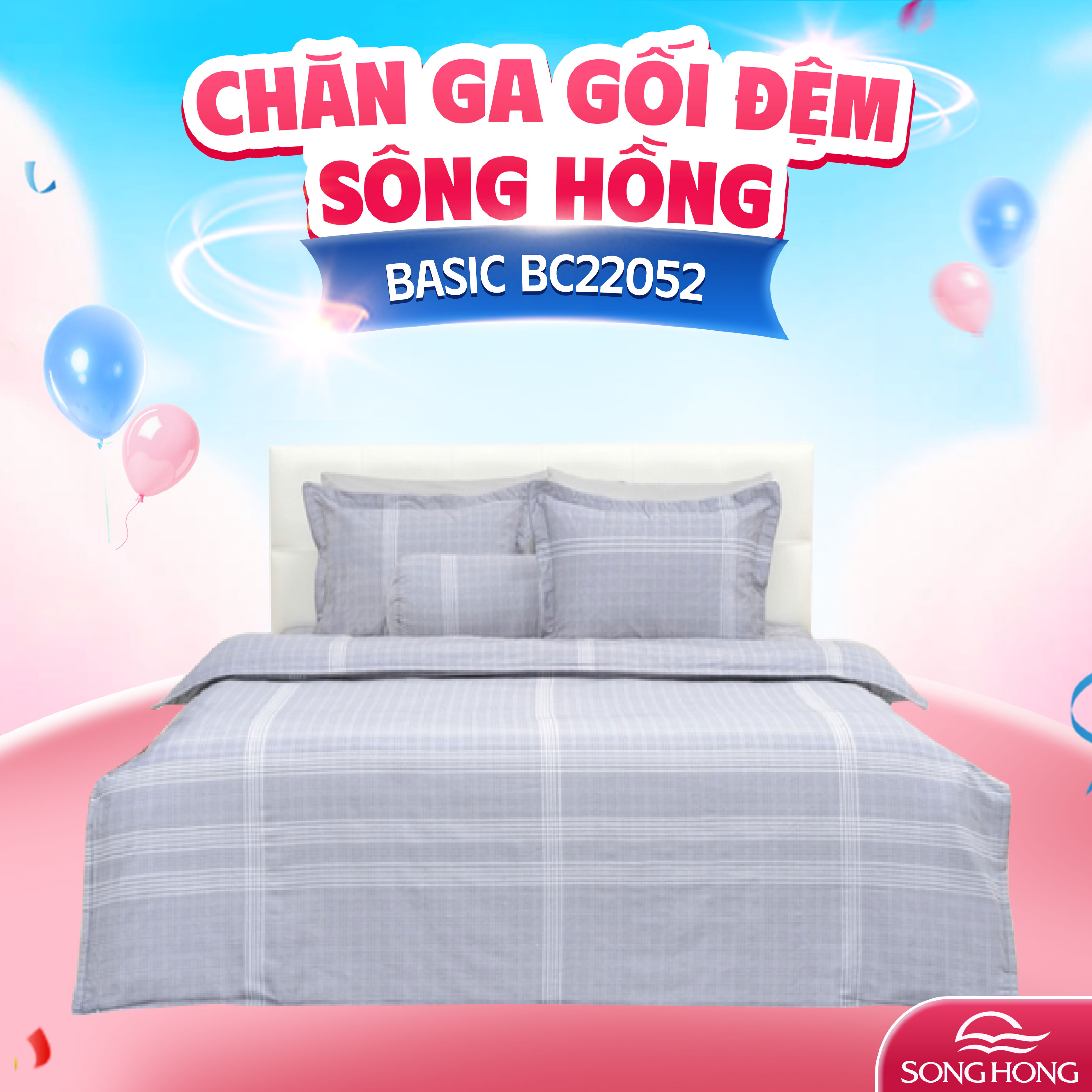 Chăn đông Sông Hồng Basic cotton BC22052 150x210cm